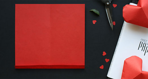Оригами: сердце из бумаги