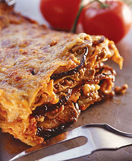Лазанья с овощами, грибами и мясом Лазанья с овощами, грибами и мясом