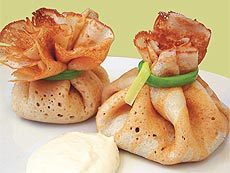 Блинчики с грибами и сырным соусом Блинчики с грибами и сырным соусом